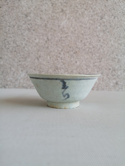 古玩陶瓷青花花卉紋茶碗拍賣，當前價格1600元