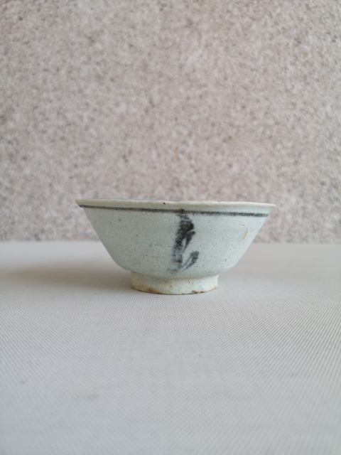 古玩陶瓷青花花卉紋茶碗拍賣，當前價格1600元