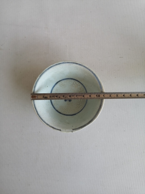 古玩陶瓷青花花卉紋茶碗拍賣，當前價格1600元