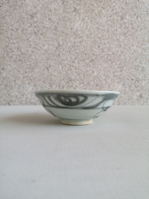 古玩陶瓷青花花卉紋茶碗拍賣,當前價格680元