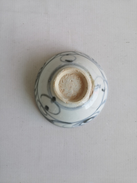 古玩陶瓷青花花卉紋茶碗拍賣,當前價格680元