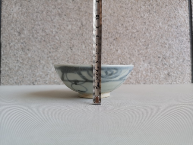 古玩陶瓷青花花卉紋茶碗拍賣,當前價格680元