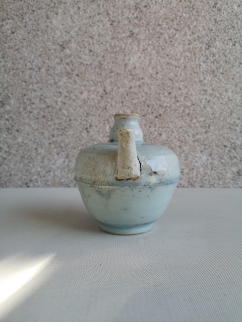 古玩陶瓷青花線條紋油壺拍賣，當前價格750元