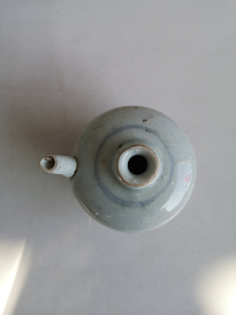古玩陶瓷青花線條紋油壺拍賣，當前價格750元
