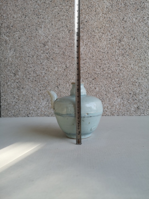 古玩陶瓷青花線條紋油壺拍賣，當前價格750元