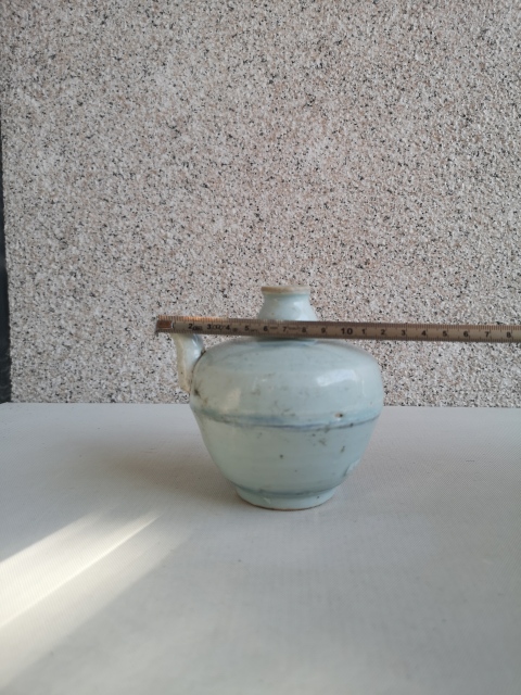 古玩陶瓷青花線條紋油壺拍賣，當前價格750元