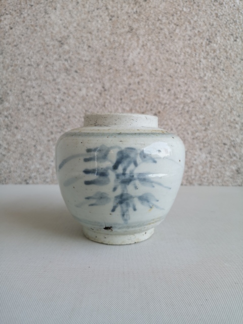 古玩陶瓷青花花卉紋蓋罐拍賣,當前價格580元