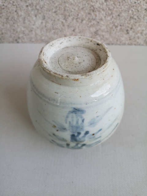 古玩陶瓷青花花卉紋蓋罐拍賣,當前價格580元