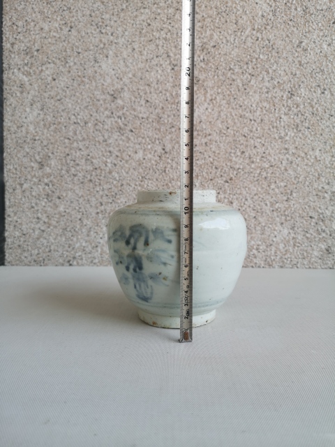 古玩陶瓷青花花卉紋蓋罐拍賣,當前價格580元
