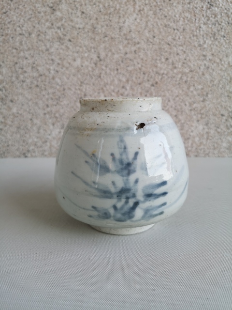 古玩陶瓷青花花卉紋蓋罐拍賣,當前價格580元