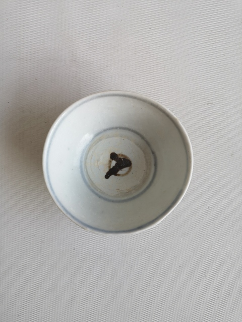 古玩陶瓷青花花卉紋茶碗拍賣,當前價格680元
