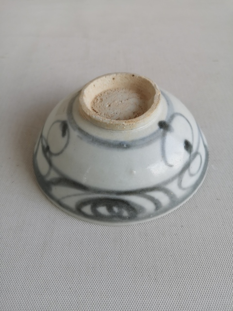 古玩陶瓷青花花卉紋茶碗拍賣,當前價格680元