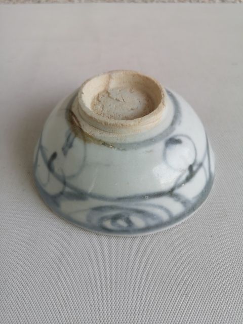 古玩陶瓷青花花卉紋茶碗拍賣,當前價格680元