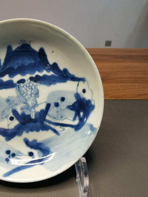 古玩陶瓷道光青花漁樵耕讀圖盤(pán)拍賣(mài),當(dāng)前價(jià)格368元
