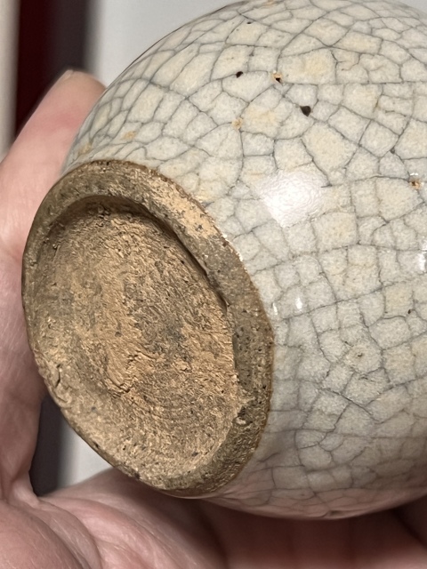 古玩陶瓷清中期哥釉文房小罐拍賣，當前價格4200元