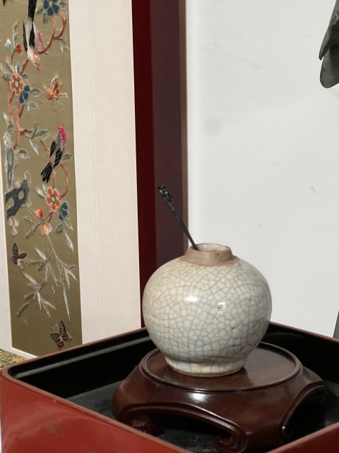 古玩陶瓷清中期哥釉文房小罐拍賣，當前價格4200元