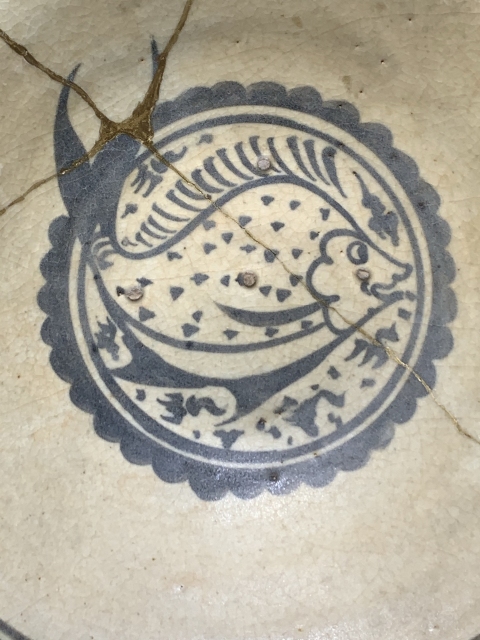 古玩陶瓷超大明代青花魚紋盤拍賣,當(dāng)前價格688元