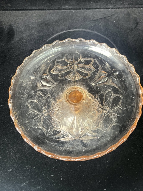 古玩陶瓷琉璃印花高足杯拍賣，當前價格160元