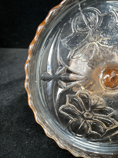 古玩陶瓷琉璃印花高足杯拍賣，當前價格160元