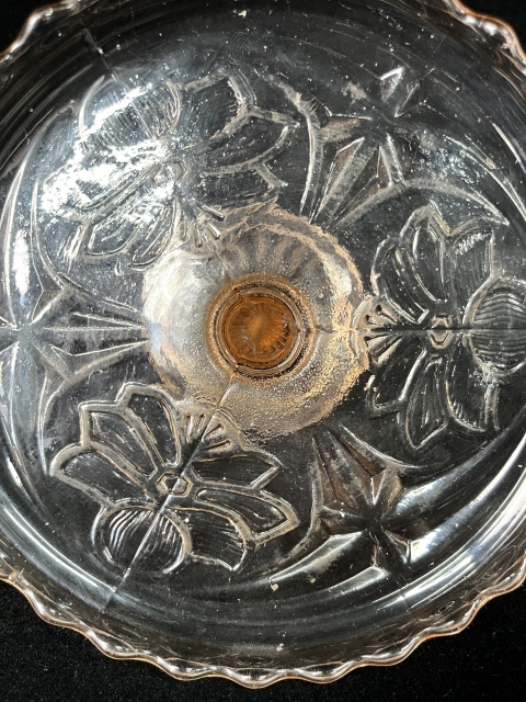 古玩陶瓷琉璃印花高足杯拍賣，當前價格160元