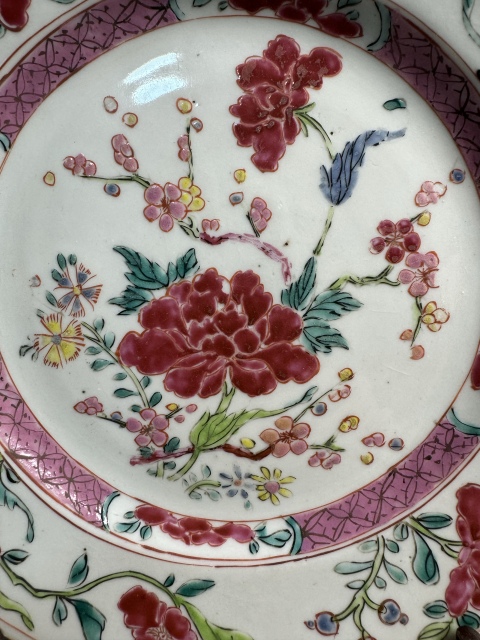 古玩陶瓷雍正粉彩花卉盤拍賣,當前價格2800元
