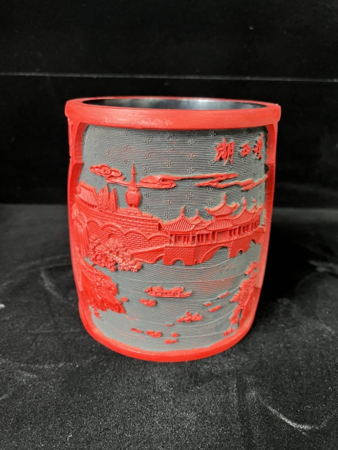 漆器筆筒拍賣，當前價格260元
