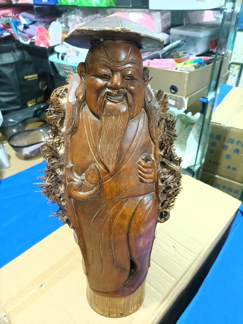 古玩雜項晚清民國精品竹根雕漁翁拍賣,當前價格2980元