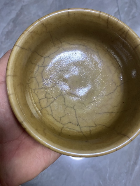 古玩陶瓷清中期黃哥釉洗拍賣，當(dāng)前價(jià)格13800元