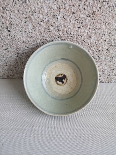 古玩陶瓷青花螺旋紋茶碗拍賣，當前價格680元