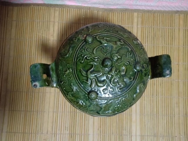 古玩陶瓷漢：綠釉鳥獸紋鼎拍賣，當(dāng)前價(jià)格507000元