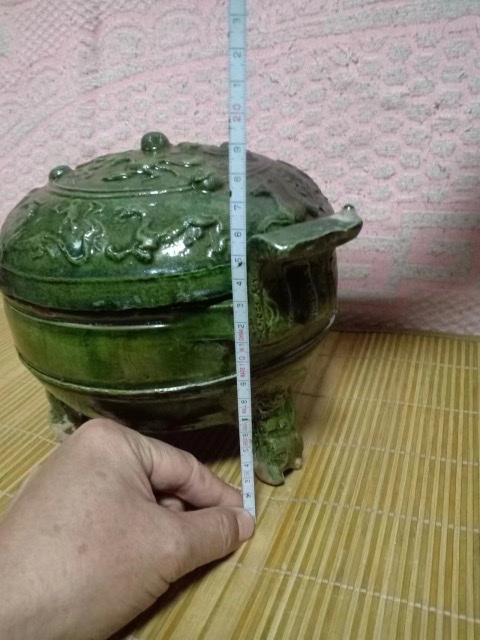 古玩陶瓷漢：綠釉鳥獸紋鼎拍賣，當(dāng)前價(jià)格507000元