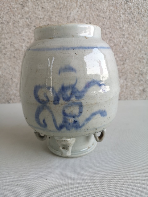 古玩陶瓷青花福壽紋四系執壺拍賣，當前價格398元