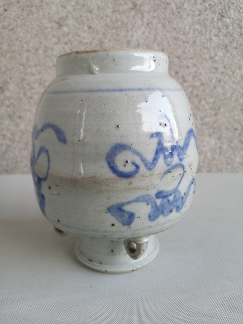 古玩陶瓷青花福壽紋四系執壺拍賣，當前價格398元