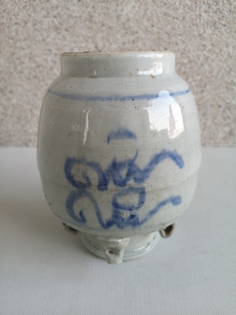 古玩陶瓷青花福壽紋四系執壺拍賣，當前價格398元