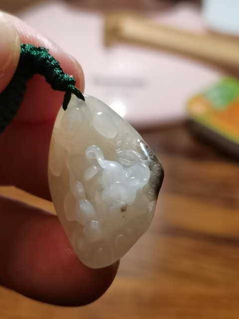 古玩玉器籽料和田玉雕“花開富貴”吊墜拍賣,當前價格12608元