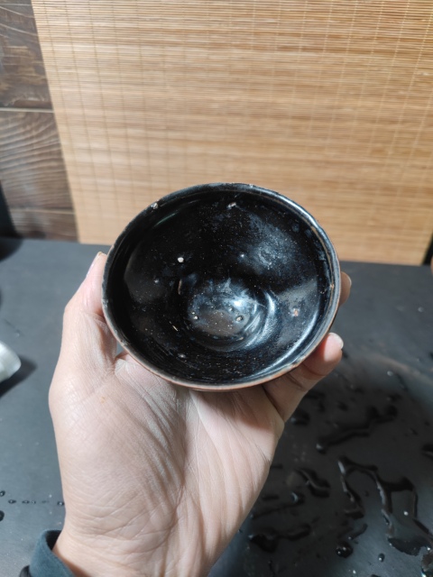 古玩陶瓷南宋建窯系烏金釉茶盞拍賣，當(dāng)前價(jià)格3900元