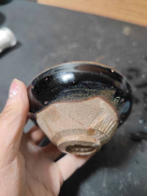古玩陶瓷南宋建窯系烏金釉茶盞拍賣，當(dāng)前價(jià)格3900元