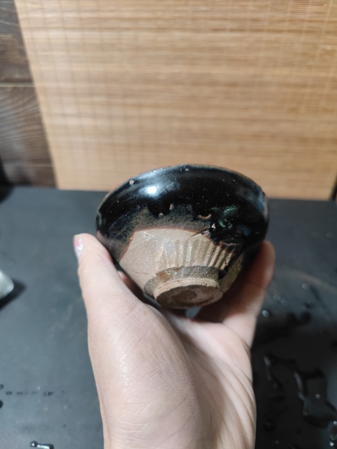 古玩陶瓷南宋建窯系烏金釉茶盞拍賣，當(dāng)前價(jià)格3900元