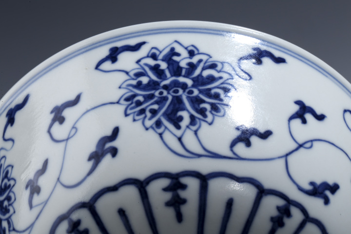 古玩陶瓷清光緒·青花纏枝蓮紋碗（官）拍賣，當前價格58800元