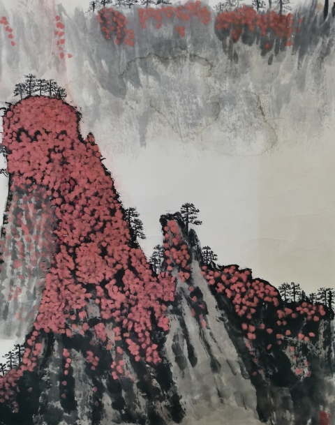 古玩字畫國(guó)畫大師魏紫熙之女巍莉?qū)懸馍剿馁u,當(dāng)前價(jià)格3000元