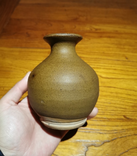古玩陶瓷元明茶葉末釉小撇口瓶拍賣,當前價格500元