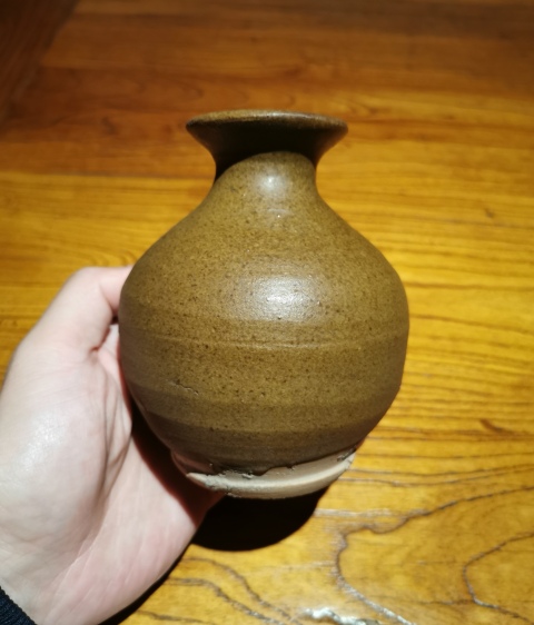 古玩陶瓷元明茶葉末釉小撇口瓶拍賣,當前價格500元