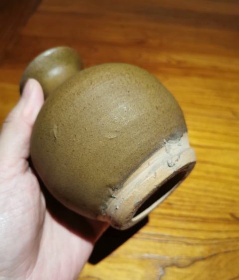 古玩陶瓷元明茶葉末釉小撇口瓶拍賣,當前價格500元