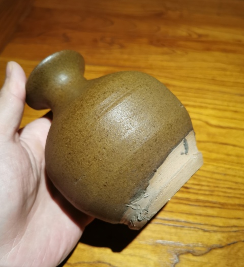 古玩陶瓷元明茶葉末釉小撇口瓶拍賣,當前價格500元