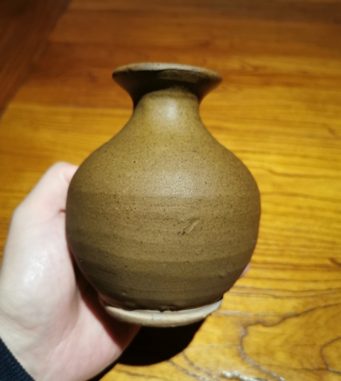 古玩陶瓷元明茶葉末釉小撇口瓶拍賣,當前價格500元