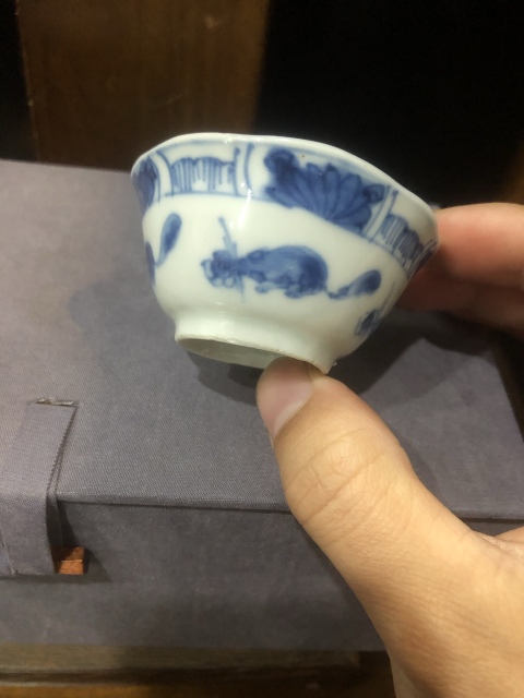 古玩陶瓷（精品主人杯）清-康熙-海屋添籌-松鼠葡萄紋-主人杯一對拍賣，當前價格1550元