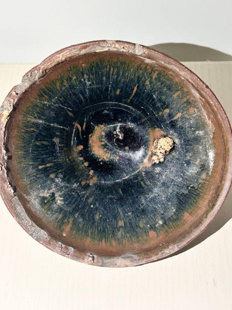 古玩陶瓷南宋時期福清窯兔毫盞拍賣,當(dāng)前價格99元