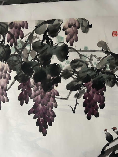 古玩字畫謝會彤《大寫意葡萄》拍賣，當前價格750元