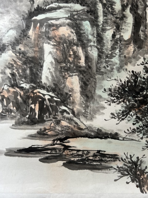 古玩字畫梁永亮《山水圖》拍賣,當前價格788元