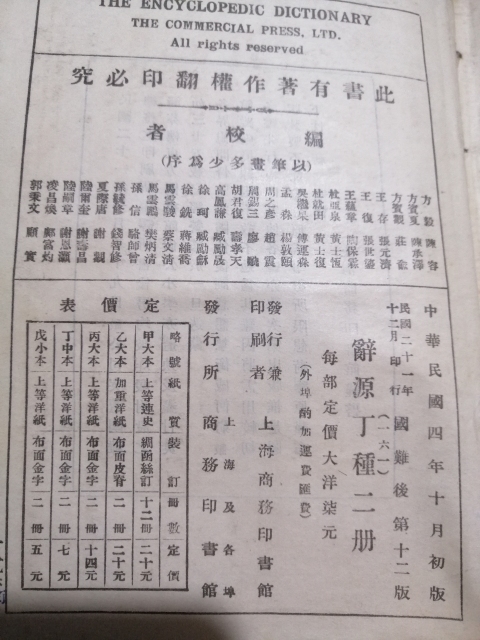 古玩雜項辭源拍賣,當前價格3666元